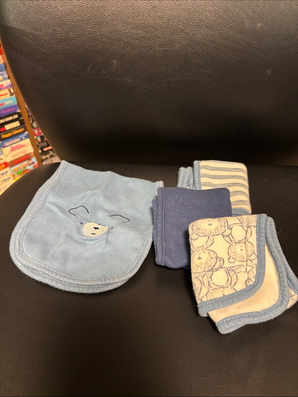 5/$25 Blue Baby Burp Cloth Set
